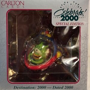 Carlton Cards‎ Heirloom Alien Spaceship Ornament Celebrate 2000 Special Edition